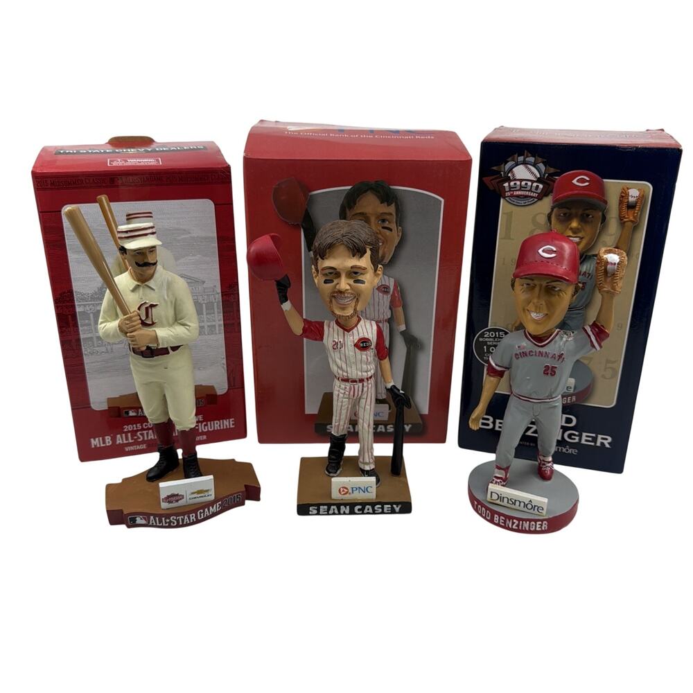 Cincinnati Figure Collection Lot Of 3 Sean Casey, Todd Benzinger, All-Star NIB